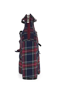 AZALEA WANG Georgina Plaid Platform Mary Jane Shoes