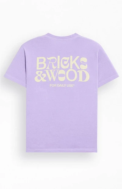 Bricks & Wood Purple Classic For Daily Use Core Logo T-Shirt