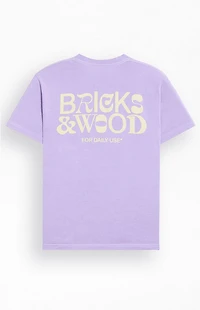 Bricks & Wood Purple Classic For Daily Use Core Logo T-Shirt