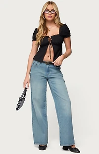 Edikted Lacey Split Front Lace Up