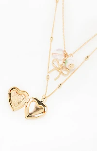 LA Hearts Azalea Layered Necklace