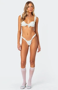 Edikted Floral Scrunch High Cut Bikini Bottom