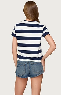 Edikted Valetta Oversized Striped T-Shirt