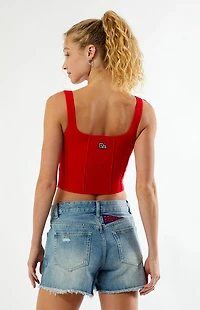 HYPE & VICE Mississippi Ole Miss Knit Corset Top