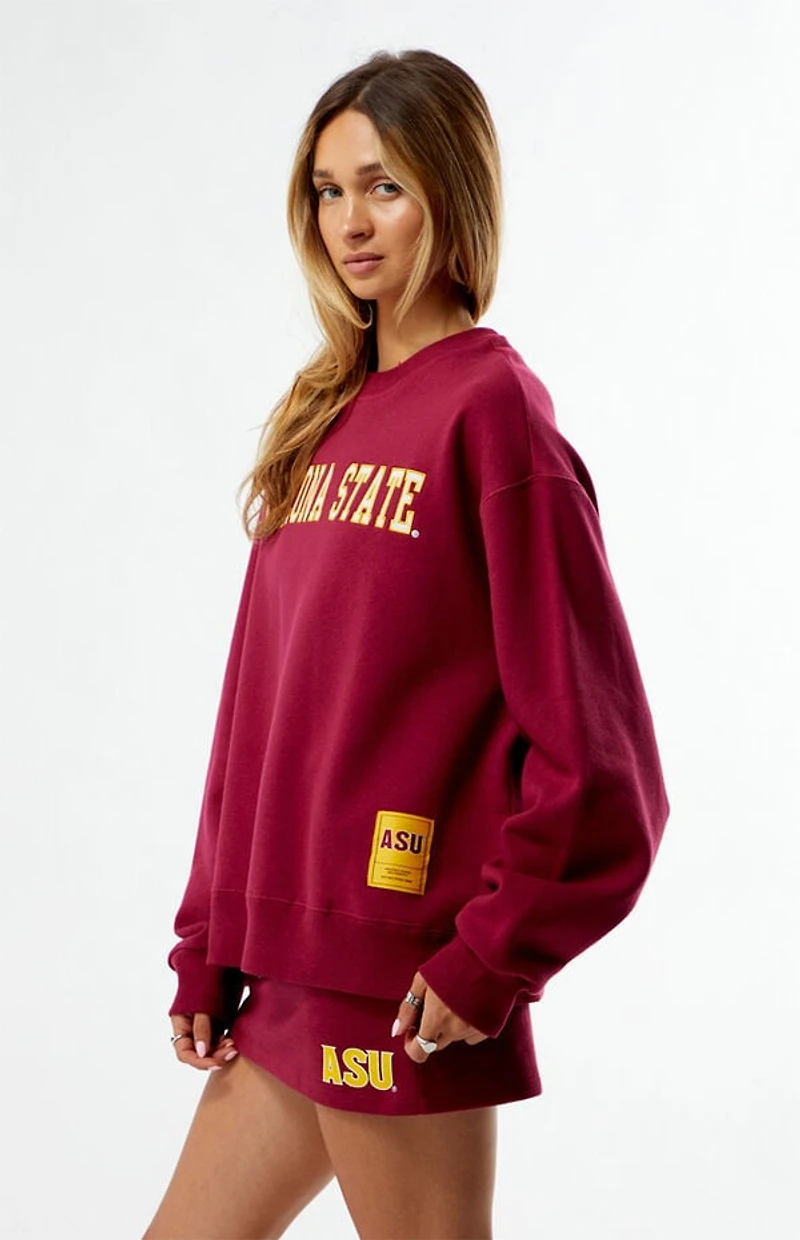 WILD COLLECTIVE x Pacsun ASU Applique Crew Neck Oversized Sweatshirt