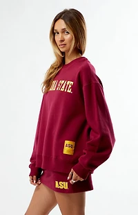 WILD COLLECTIVE x Pacsun ASU Applique Crew Neck Oversized Sweatshirt