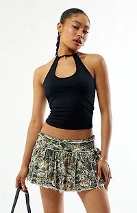 LA Hearts Camo Pleated Mini Skort