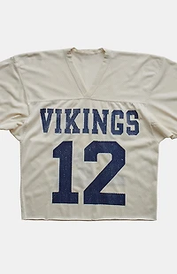 PS VINTAGE '90s Vikings Jersey V-neck Cropped Graphic Top