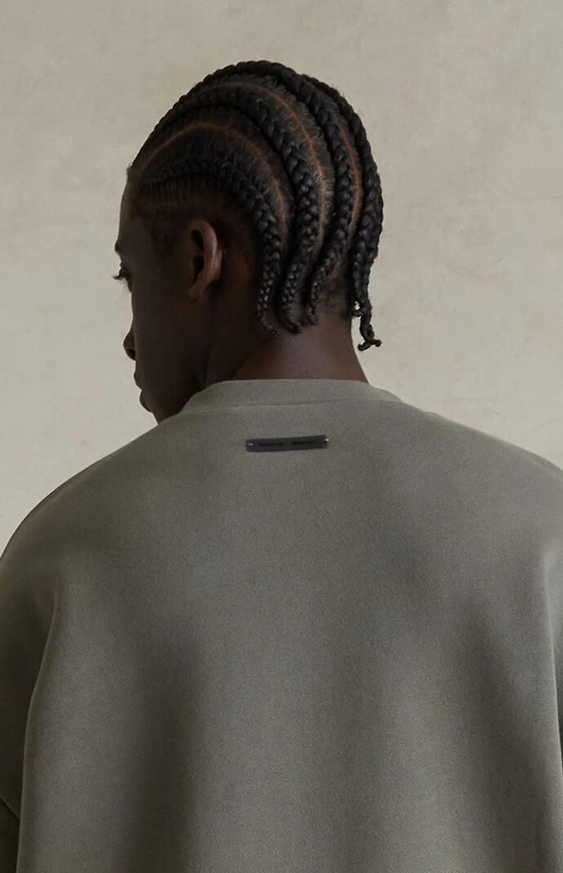 Fear of God ESSENTIALS Moss '90s Fit Fleece Crew Neck Sweatshirt