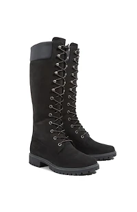 Timberland Women's Black Premium 14inch Lace-Up Waterproof Boots