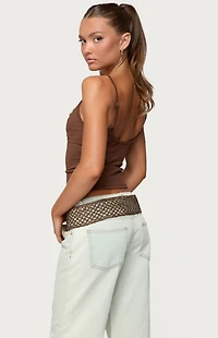 Edikted Holland Bead V Neck Tank Top