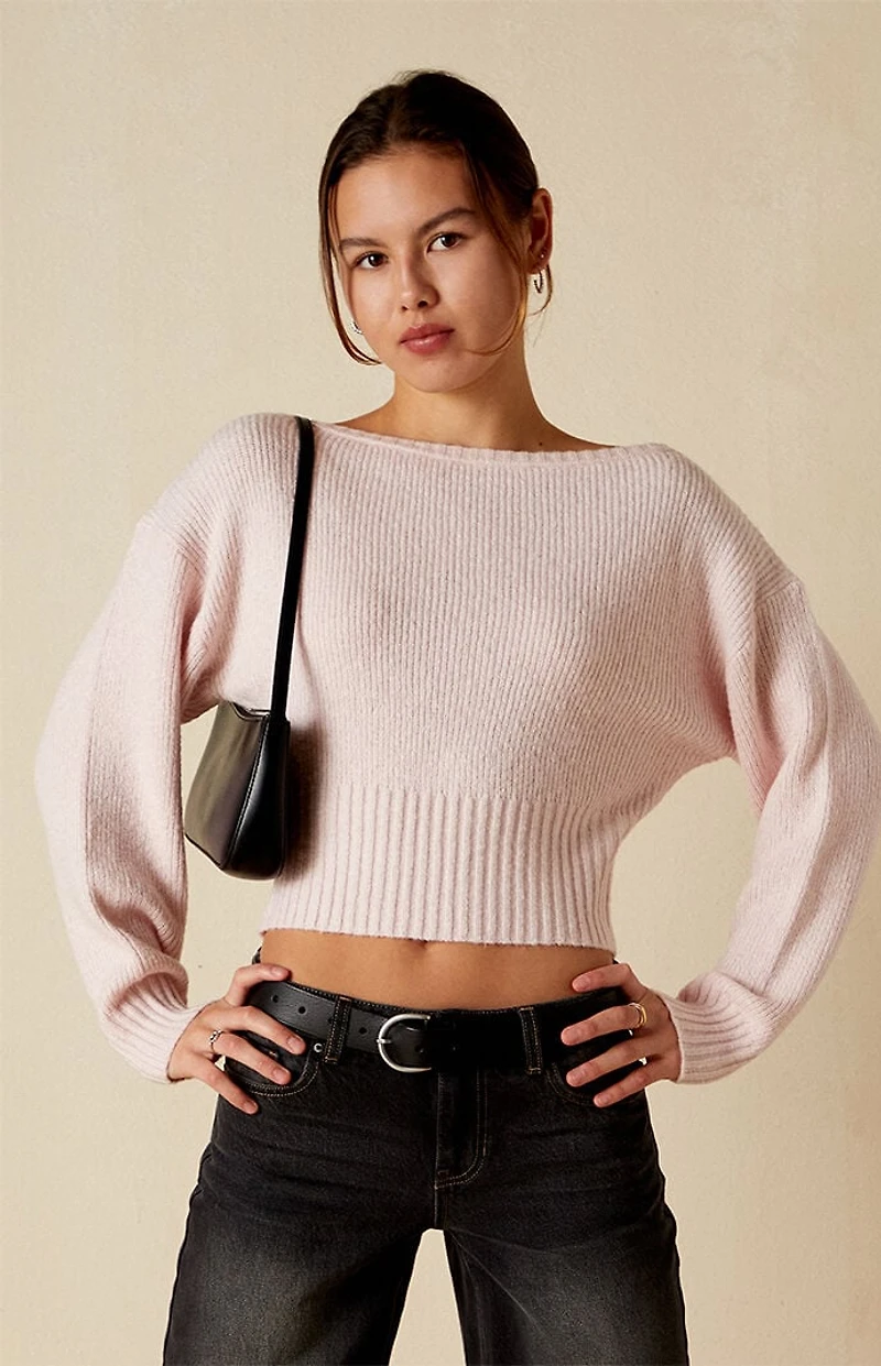 Your Favorite Cosette Ribbed Off-The-Shoulder Sweater