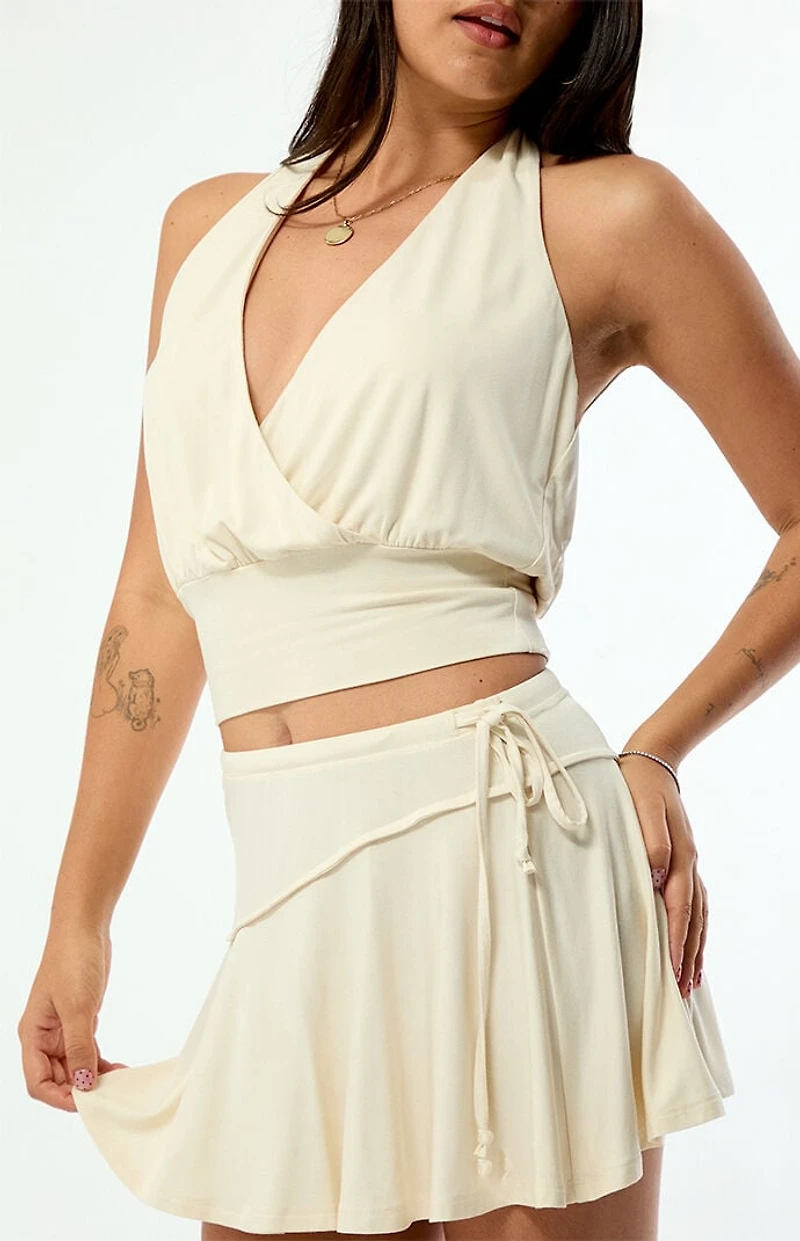 Beverly and Beck Layla Deep V Halter Top