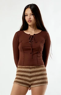 Your Favorite Striped Knit Micro Shorts