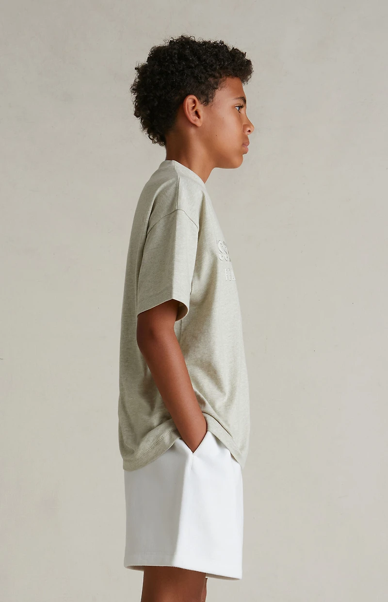 Fear of God ESSENTIALS Kids Heather Stone Classic Crew Neck T-Shirt