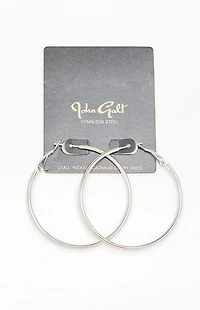 John Galt Silver Hoop Earrings