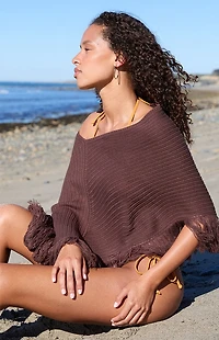 Your Favorite Amber Knit Poncho