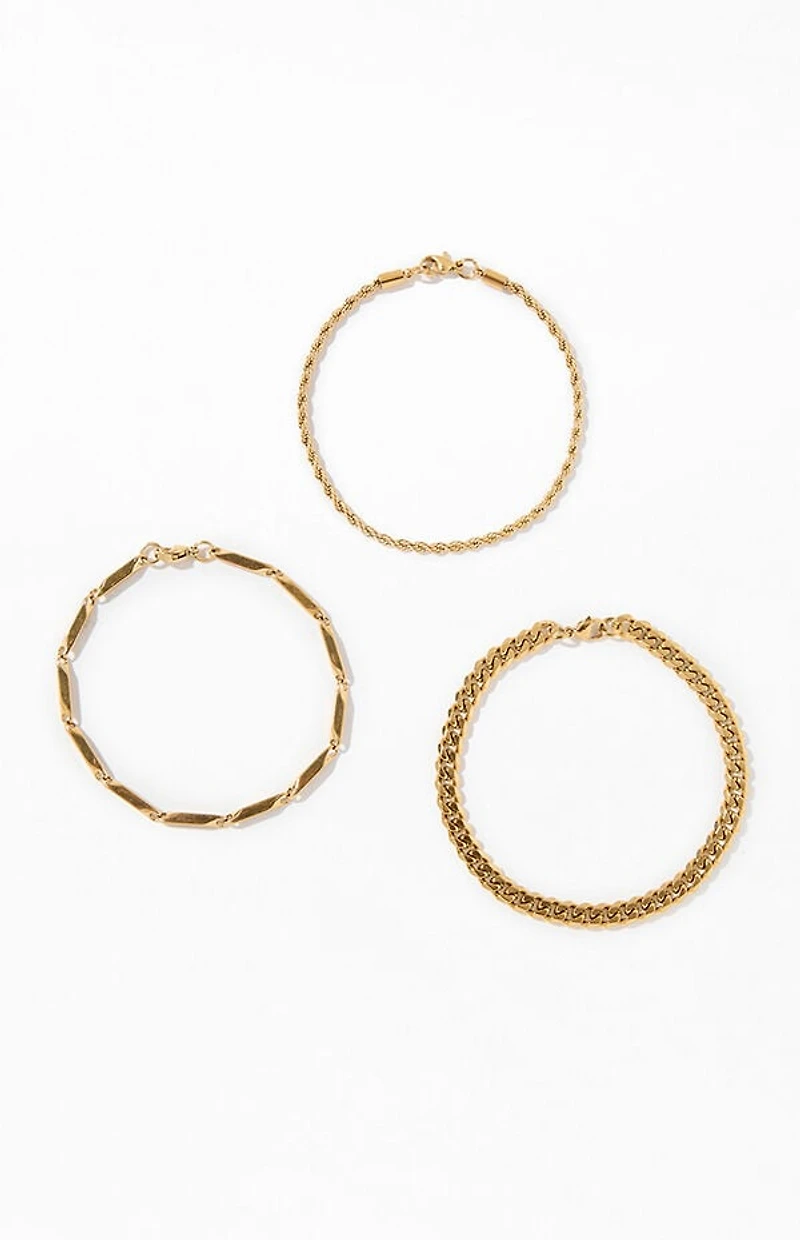 Pacsun 3 Pack Gold Bracelets
