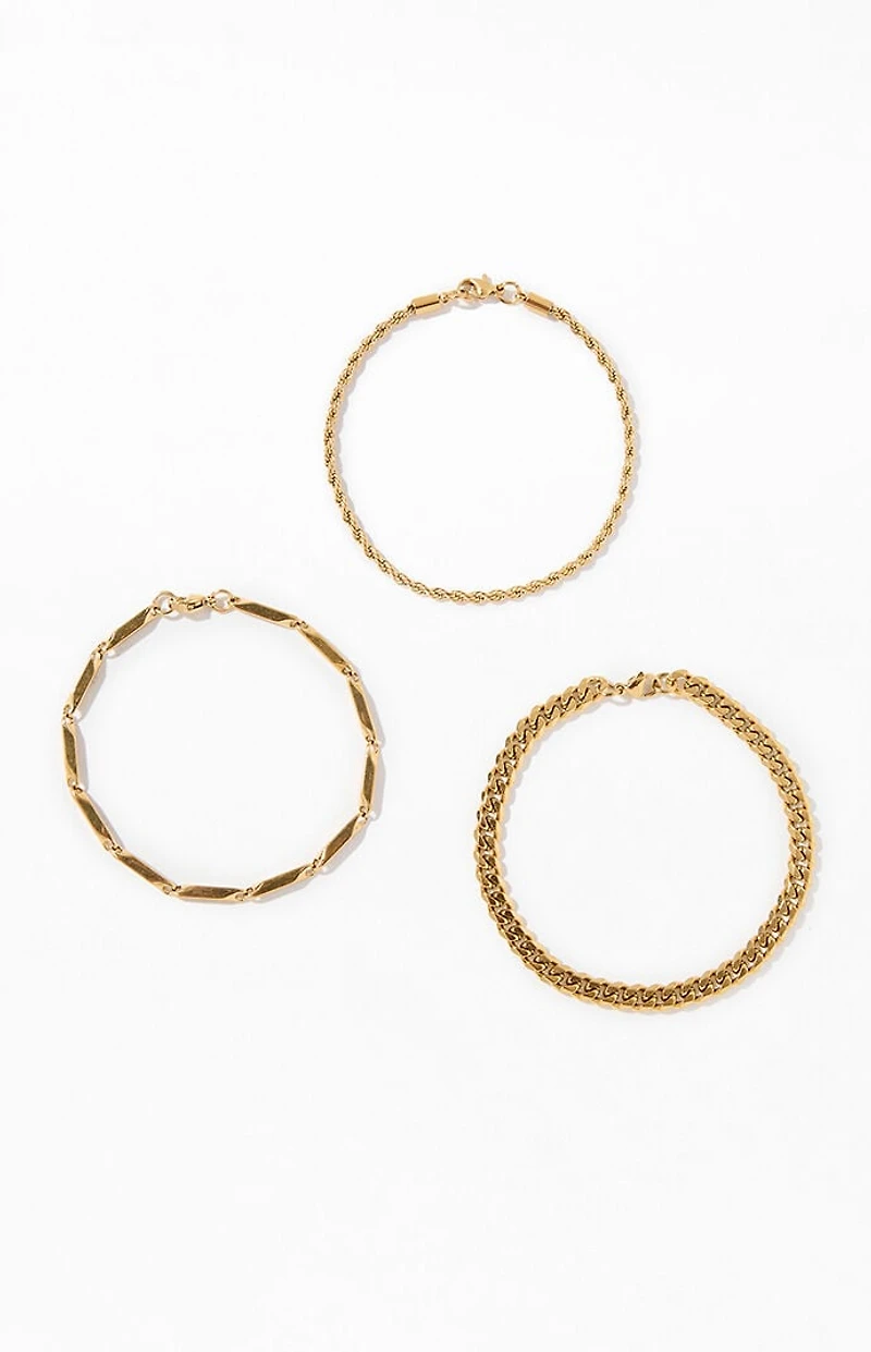 Pacsun 3 Pack Gold Bracelets
