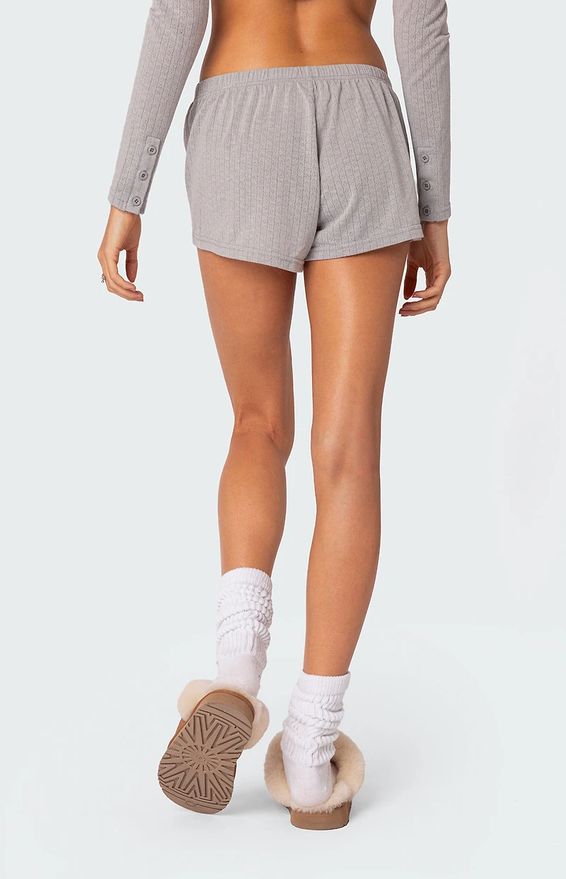 Edikted Homey Pointelle Shorts