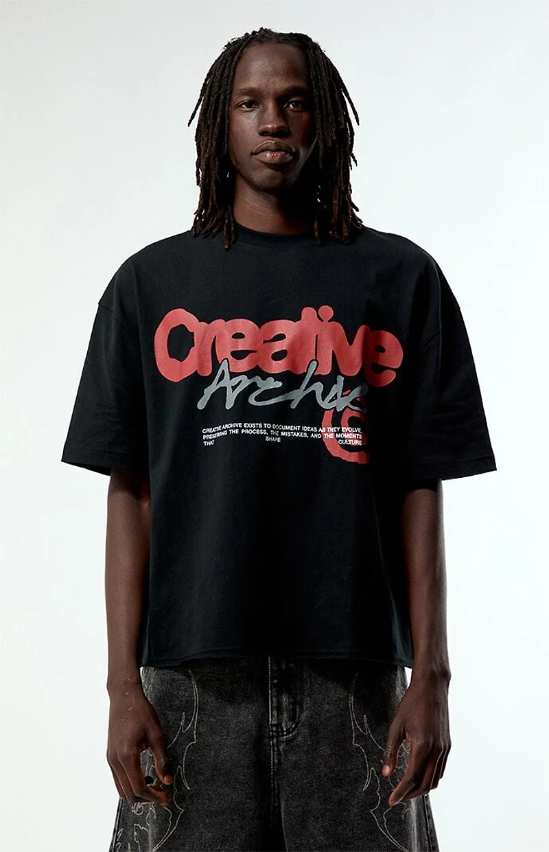 Pacsun Creative Archive Cropped Boxy T-Shirt