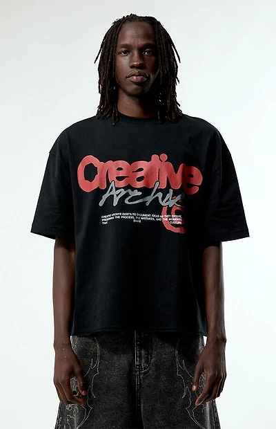 Pacsun Creative Archive Cropped Boxy T-Shirt