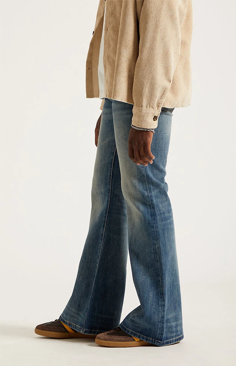 Pacsun Jordan Baggy Bootcut Jeans Medium Blue Tint