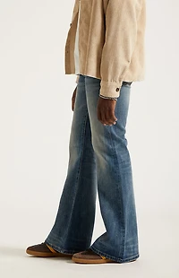 Pacsun Jordan Baggy Bootcut Jeans Medium Blue Tint