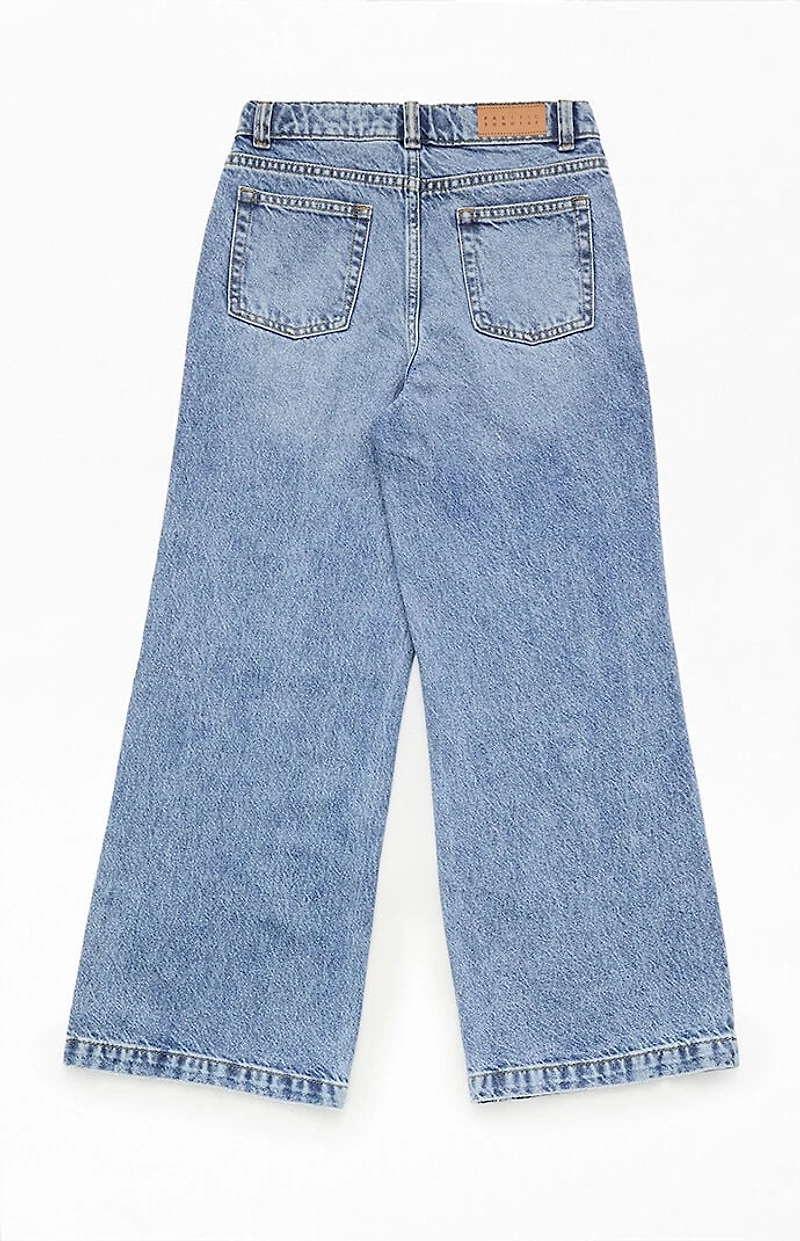 Pacsun Kids Relaxed Flare Jeans Medium Indigo