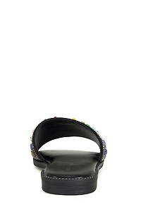 AZALEA WANG Women's Black Essere Flat Sandals