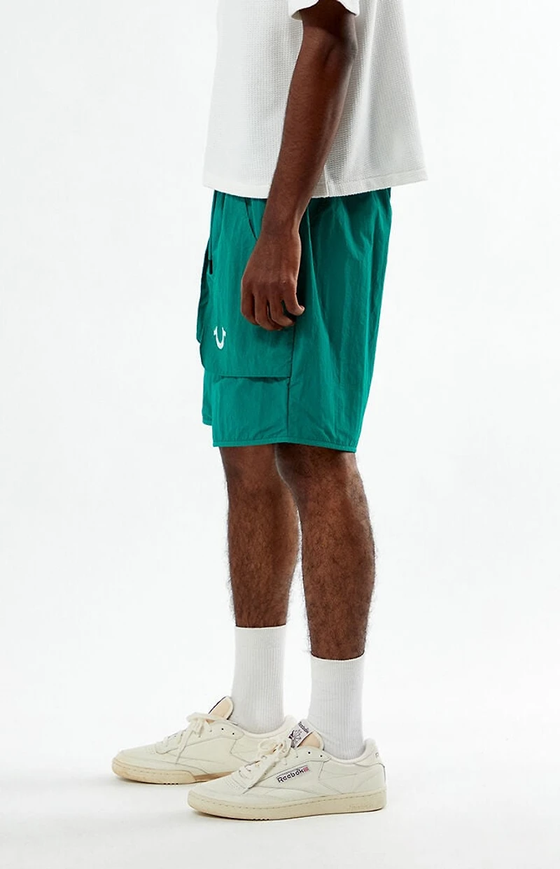 True Religion Curved Nylon Shorts
