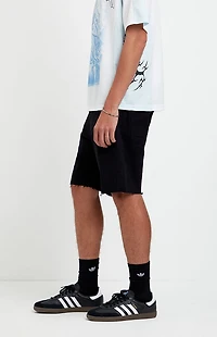 Pacsun Harrison Cutoff Baggy Jean Shorts Stretch Black