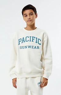 Pacsun Kids Off White Pacific Sunwear Crew Neck Sweatshirt