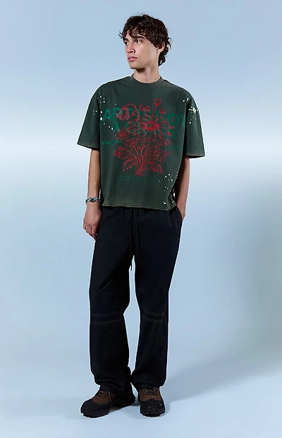 Pacsun Black Contrast Stitch Baggy Track Pants