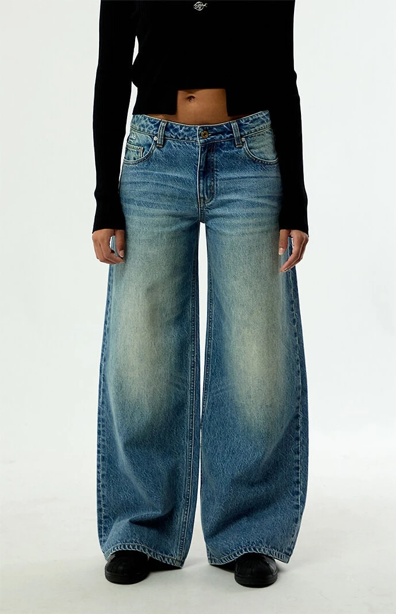 L/AB c/o Off-White Low Rise Extreme Baggy Jeans