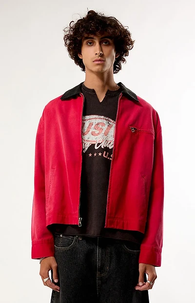 Pacsun Red George Canvas Work Jacket