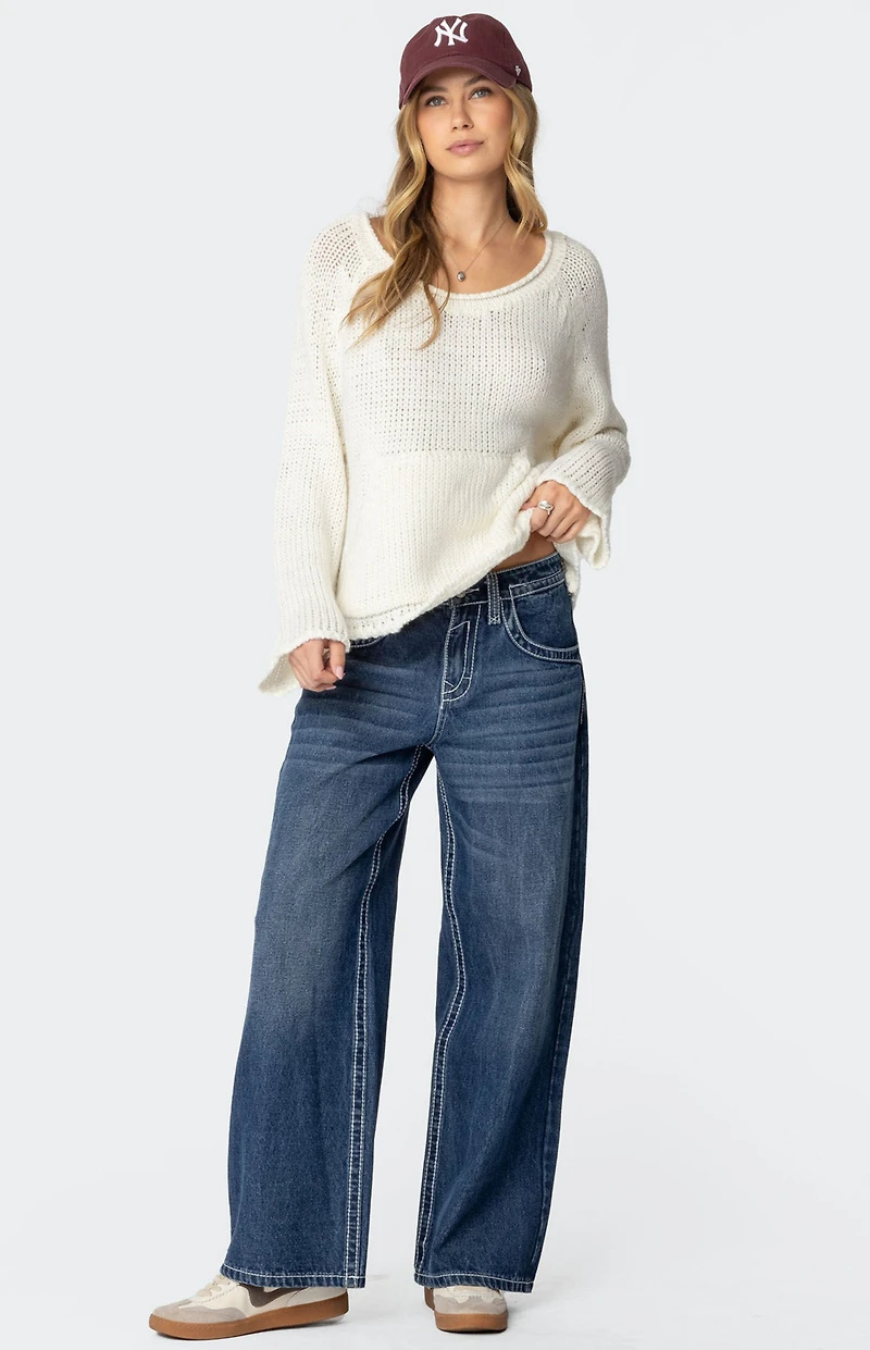 Edikted Kangaroo Pocket Oversized Knit Top