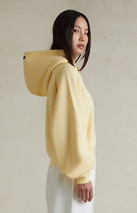 Fear of God ESSENTIALS Women's Garden Yellow Raglan Cropped Hoodie