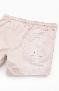 Pacsun Tan Blotch Bandana Eco 4.5" Swim Trunks