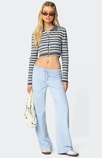 Edikted Giulia Stripey Ribbed Knit Top
