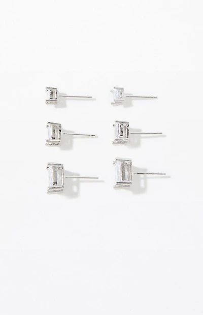Pacsun 3 Pack Diamond Stud Earrings