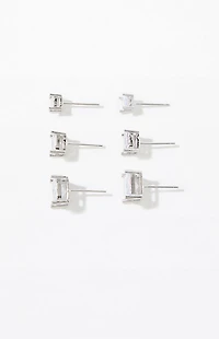 Pacsun 3 Pack Diamond Stud Earrings