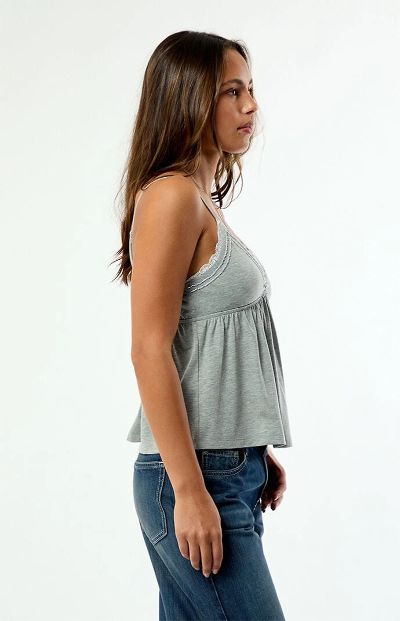 Your Favorite Elena Beaded V-Neck Babydoll Top