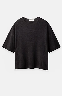 Fear of God ESSENTIALS Jet Black Waffle Knit Short Sleeve T-Shirt