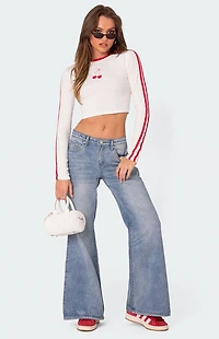 Edikted Cherry on Top Long Sleeve T-Shirt