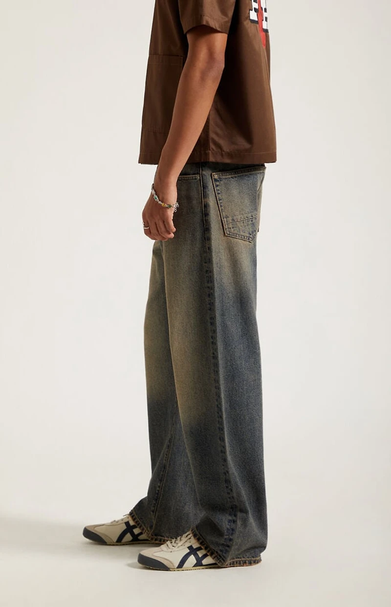 Pacsun Dylan Baggy Jeans Dark Blue Tinted