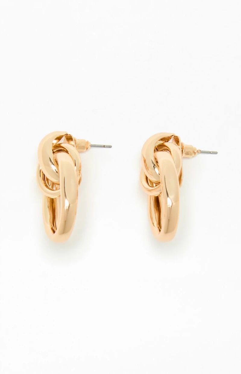 LA Hearts Oval Post Earrings