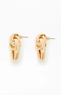 LA Hearts Oval Post Earrings