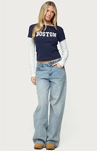 Edikted Boston Layered Long Sleeve T-Shirt