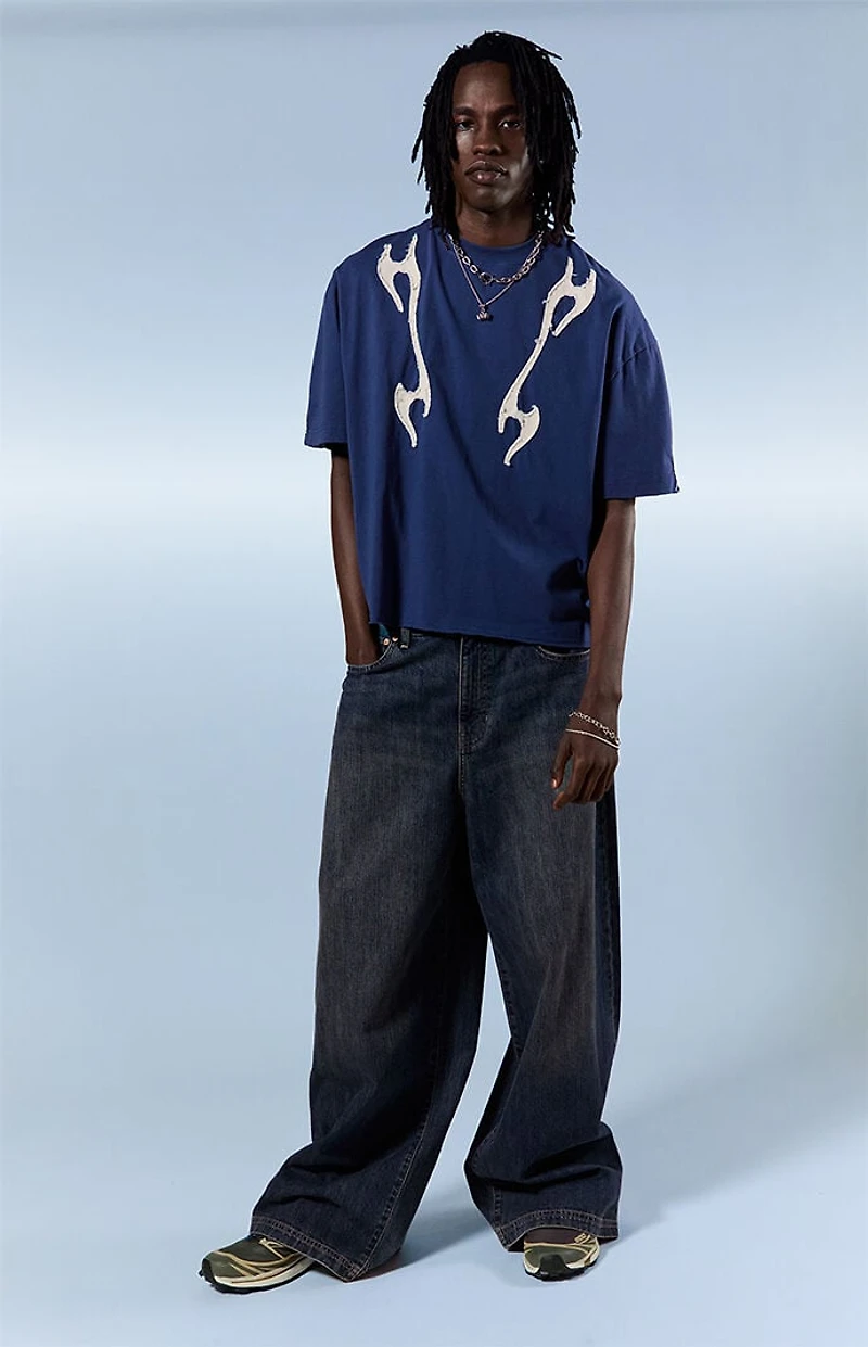 Pacsun Ryder Ultra Baggy Jeans Dark Blue